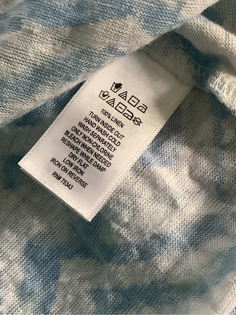 Tahari Light Blue Zebra-Print Short Sleeve Tee - Picture 3 of 5